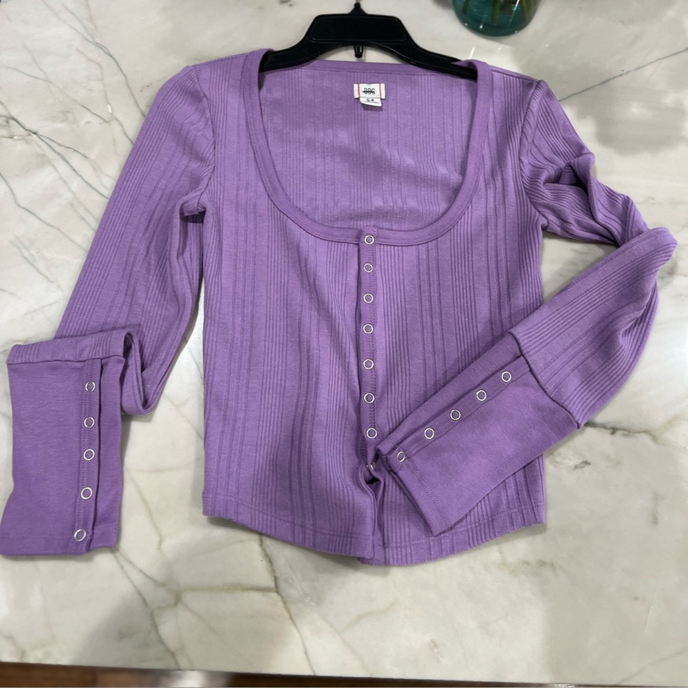 BDG Urban Outfitters Ribbed Knit Top Sz S - Picture 2 of 4